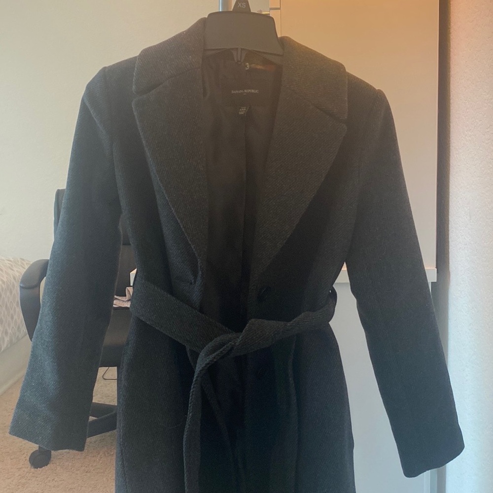 Charcoal Pea Coat for Women